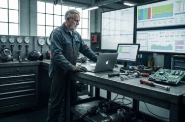 Industriearbeiter im Wandel vom Schraubenschlüssel-Dreher zum Datenanalysten
